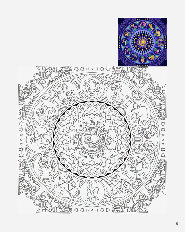 Розмальовка "Знаки зодіаку" - Зображення 5