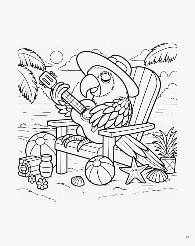 Розмальовка " Море, море, шум прибою" 42 сторінки. - Зображення 5