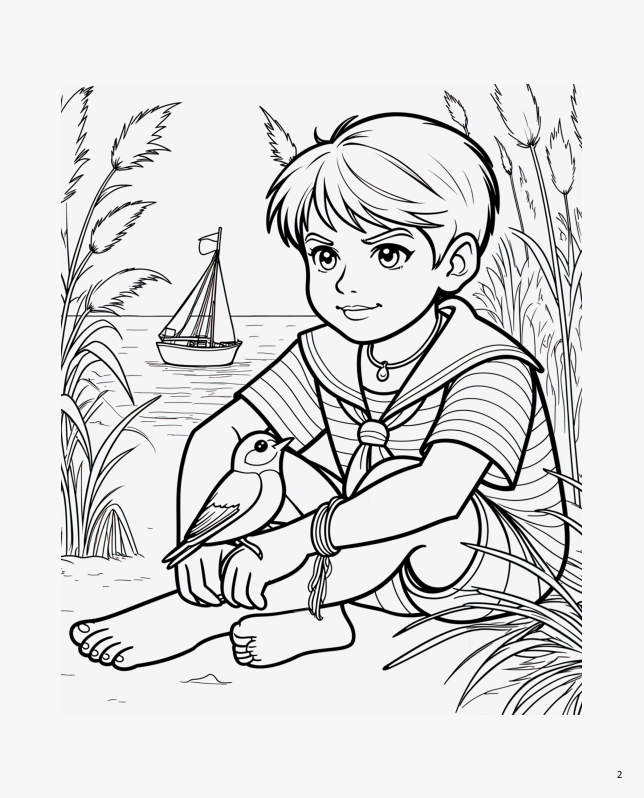 Розмальовка " Море, літо" 30 сторінок. - Зображення 2