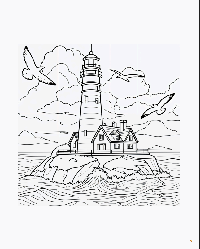 Розмальовка " Море, літо" 30 сторінок. - Зображення 3