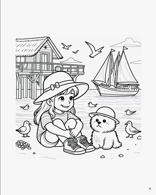 Розмальовка " Море, літо" 30 сторінок. - Зображення 4