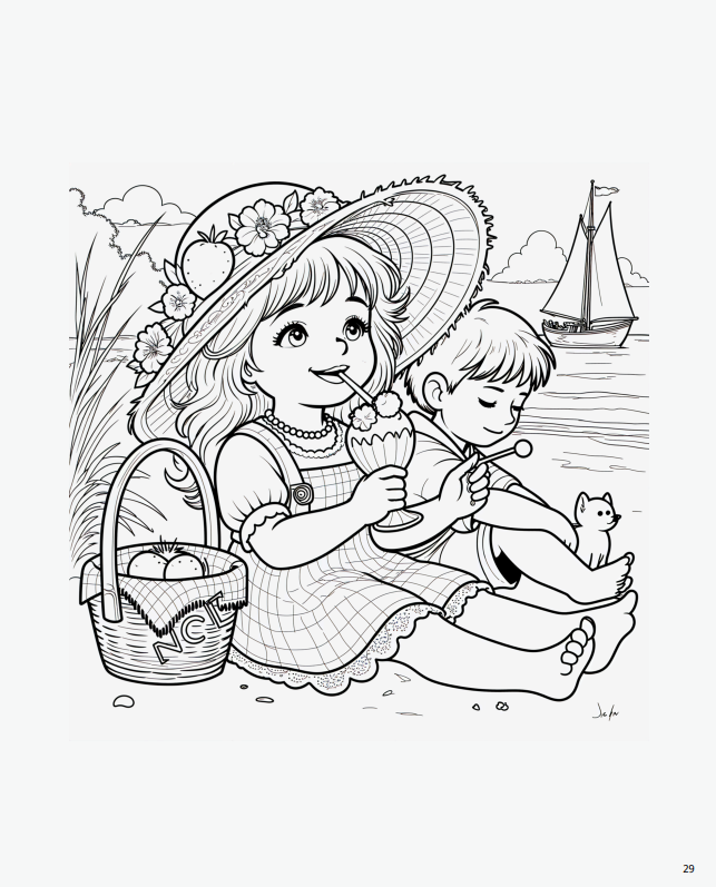 Розмальовка " Море, літо" 30 сторінок. - Зображення 5