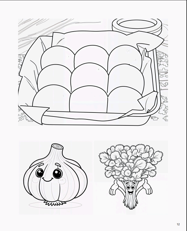 Розмальовка "Готуємо український борщ" 13 сторінок. - Зображення 5