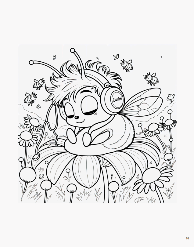 Розмальовка "Бджоли дуже люблять мед" 40 сторінок. - Зображення 4