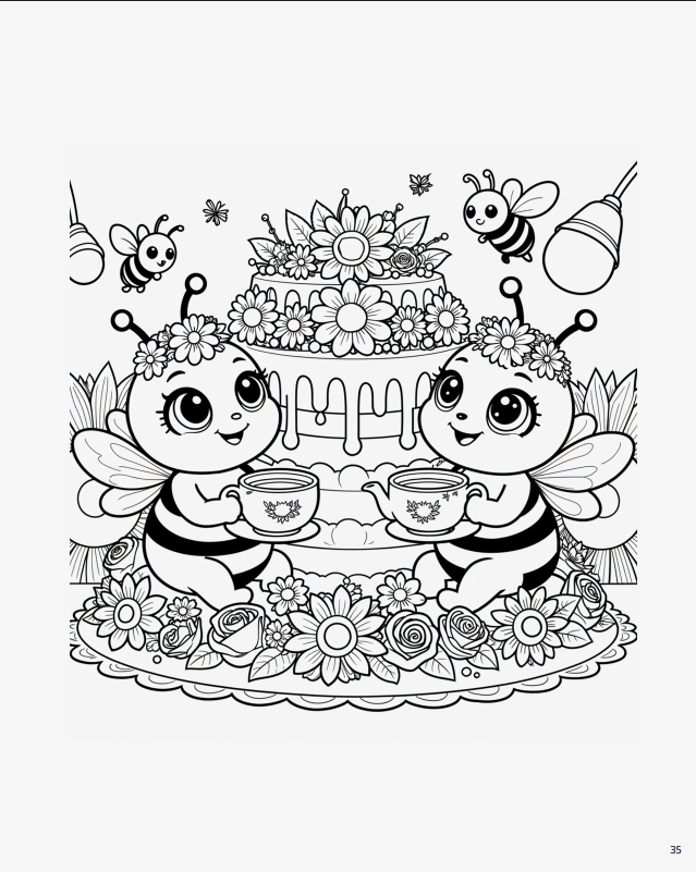 Розмальовка "Бджоли дуже люблять мед" 40 сторінок. - Зображення 5