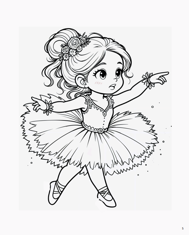 Дитяча розмальовка про балет "Маленькі балерини". 25 сторінок - Зображення 2