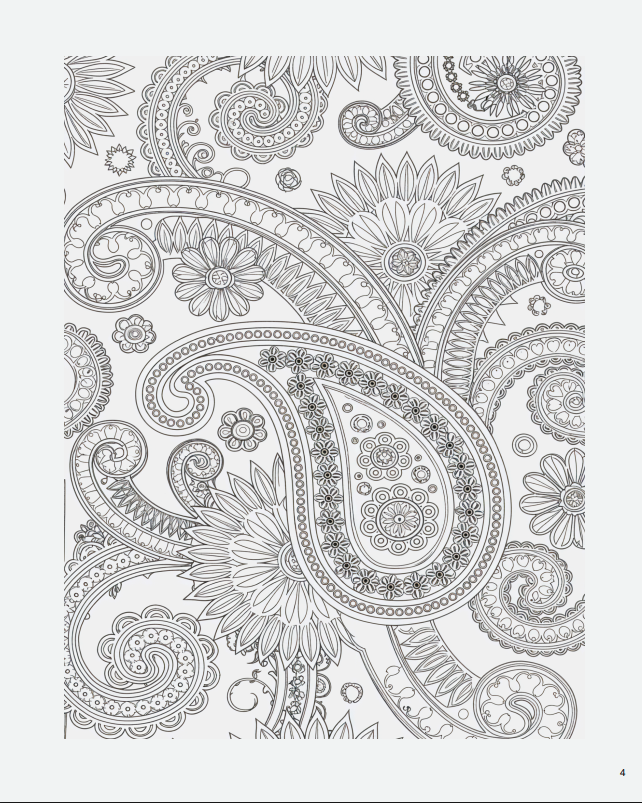 Розмальовка для дорослих “Візерунки Пейслі” 35 сторінок. - Зображення 3