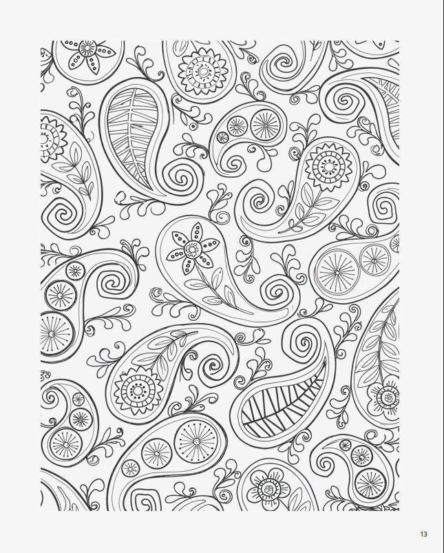 Розмальовка для дорослих “Візерунки Пейслі” 35 сторінок. - Зображення 4