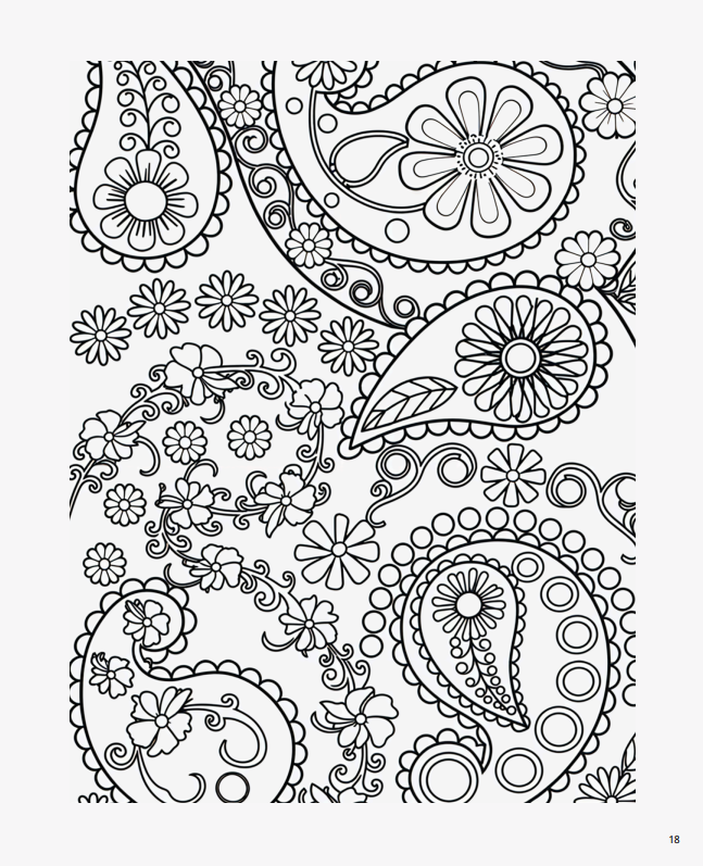 Розмальовка для дорослих “Візерунки Пейслі” 35 сторінок. - Зображення 5