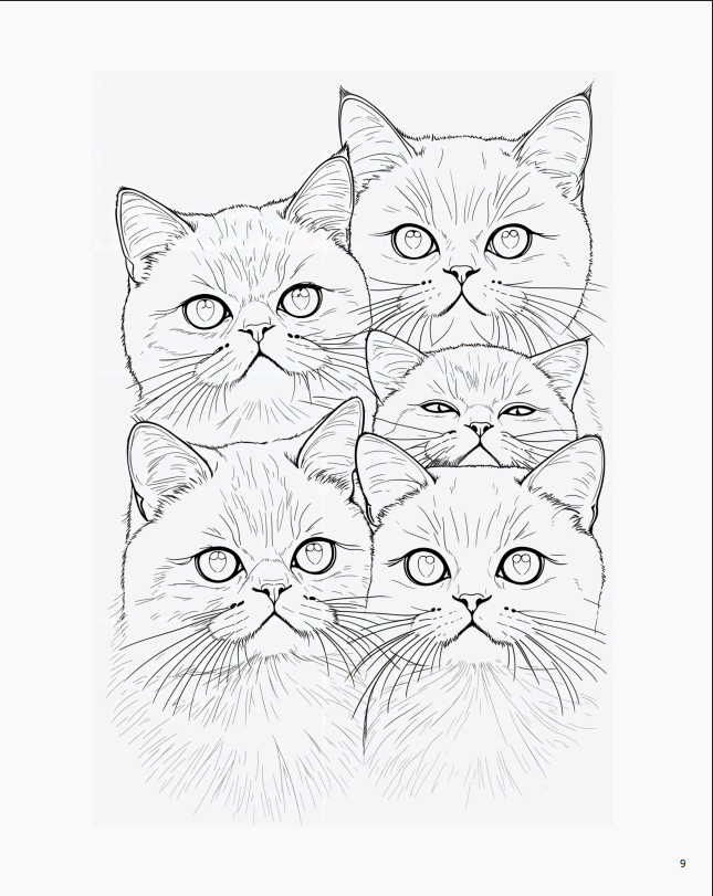 Розмальовка для дорослих “Кото Терапія” — 50 сторінок - Зображення 3