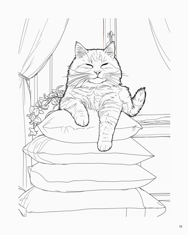 Розмальовка для дорослих “Кото Терапія” — 50 сторінок - Зображення 4